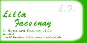 lilla facsinay business card